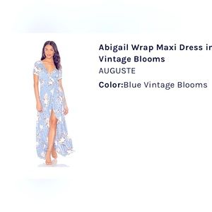 Revolve - Abigail Wrap Maxi Dress in Blue